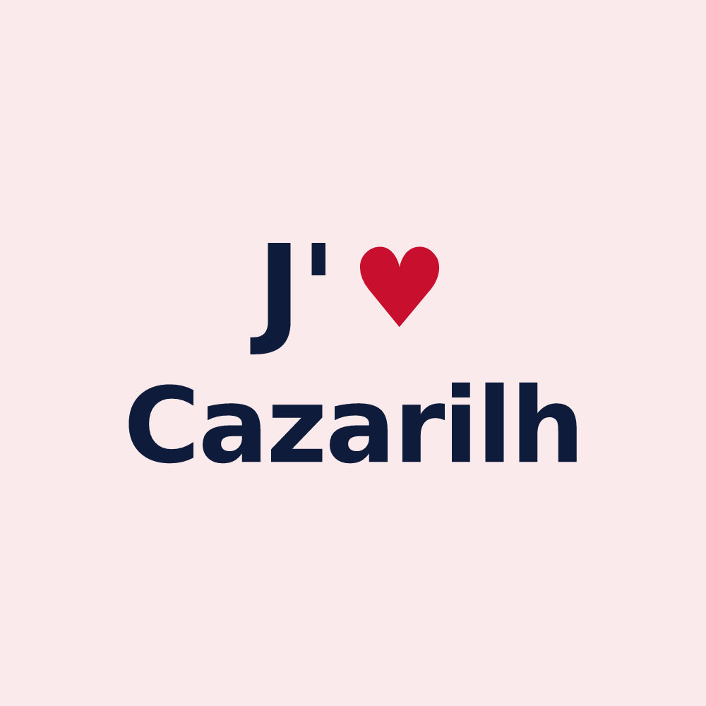 Magnet personnalisé Cazarilh — design J'aime Cazarilh