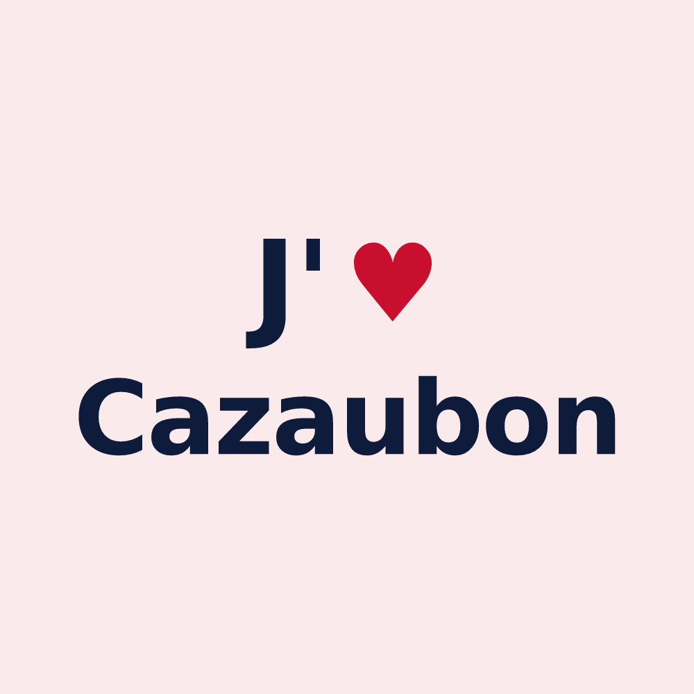 Magnet personnalisé Cazaubon — design J'aime Cazaubon