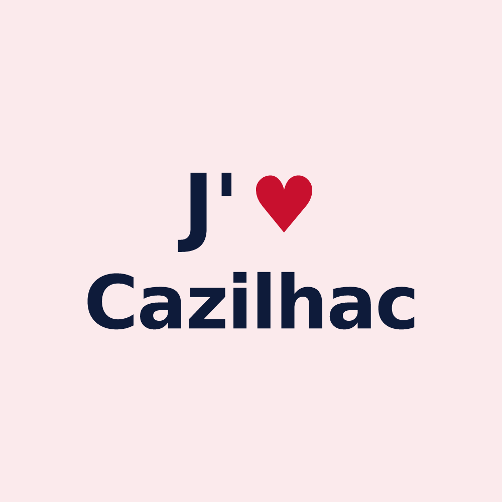 Magnet personnalisé Cazilhac — design J'aime Cazilhac