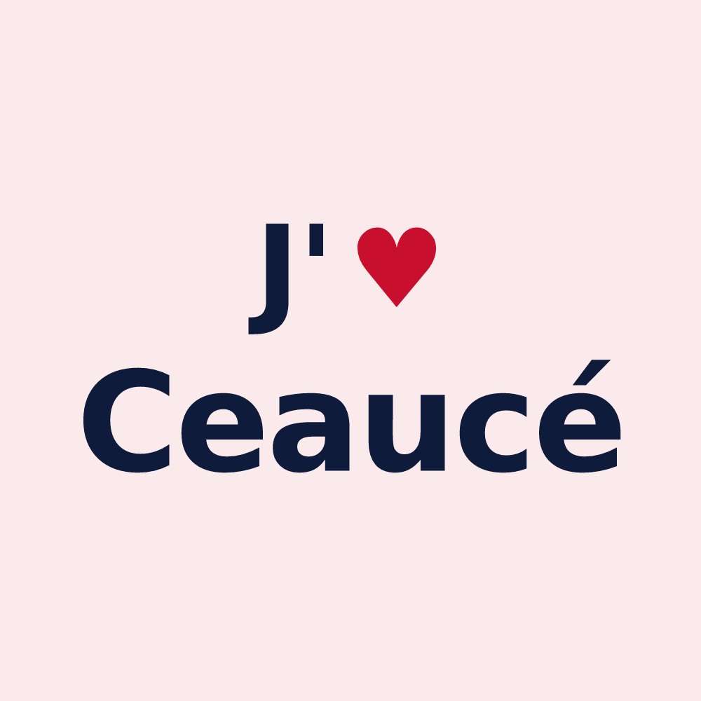 Magnet personnalisé Ceaucé — design J'aime Ceaucé