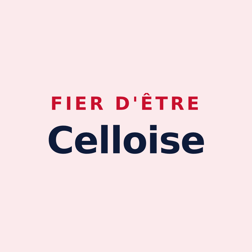 Magnet « Fier d'être Celloise » — design pour Celles-sur-Belle
