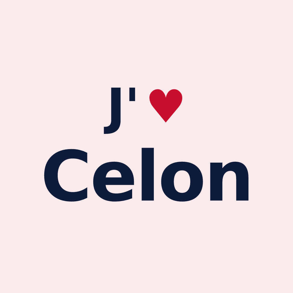 Magnet personnalisé Celon — design J'aime Celon