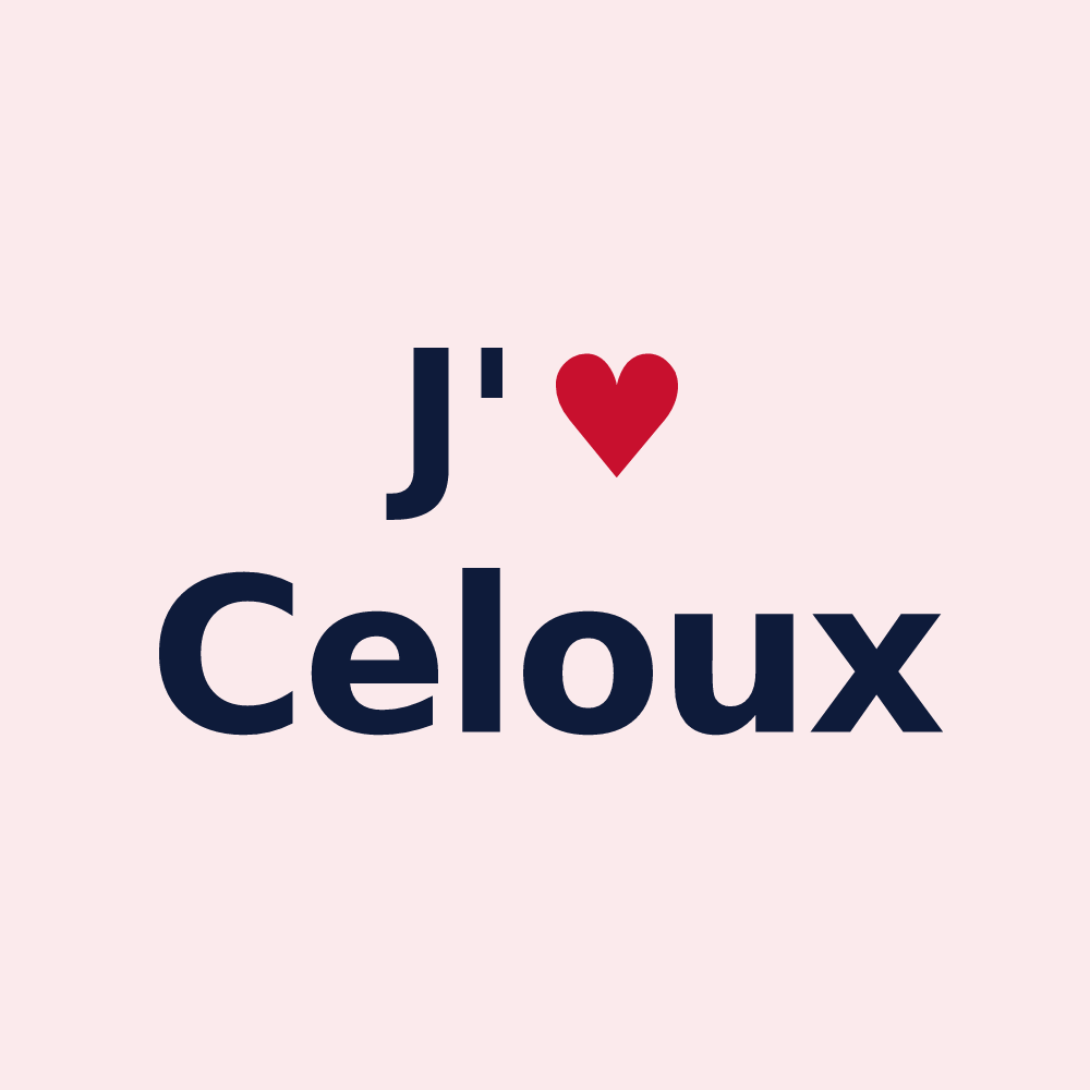Magnet personnalisé Celoux — design J'aime Celoux