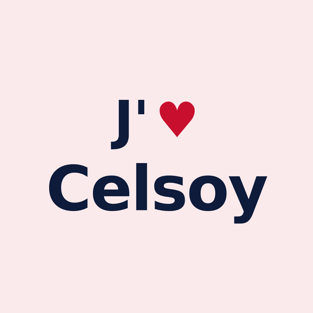 Magnet personnalisé Celsoy — design J'aime Celsoy