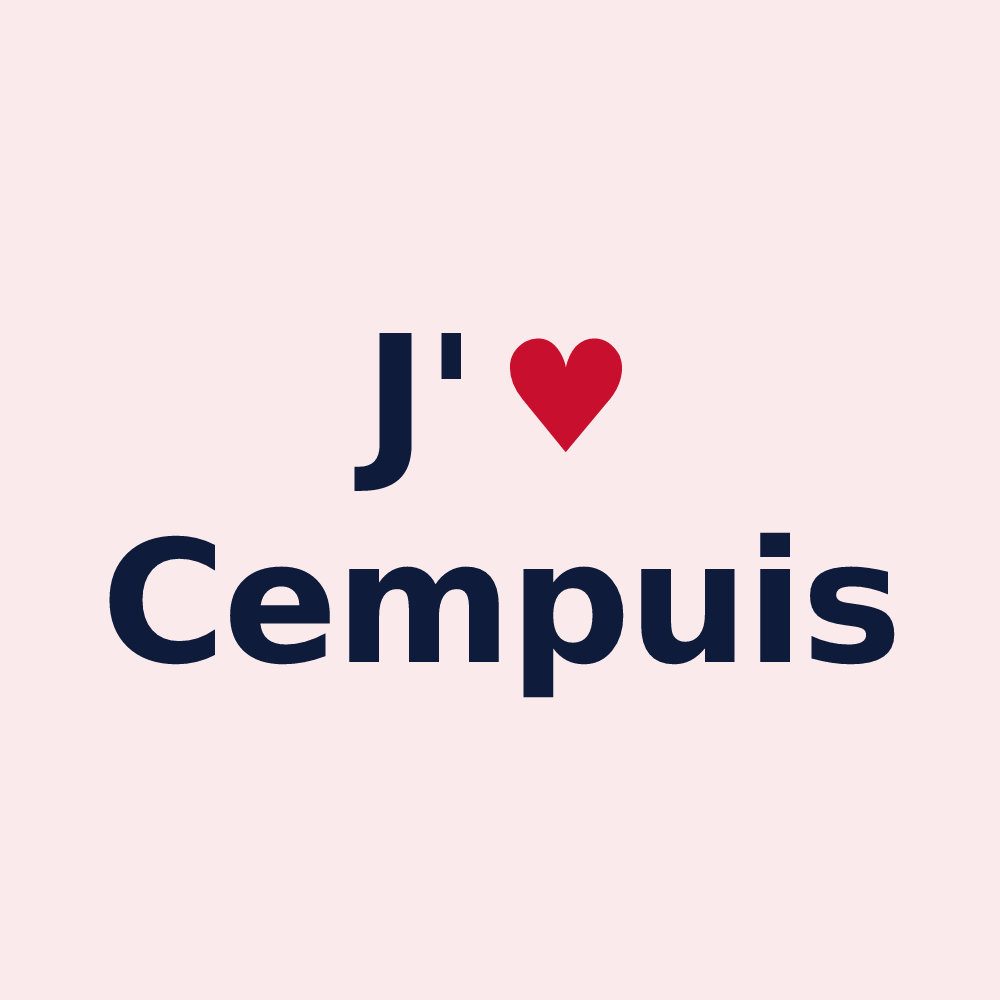 Magnet personnalisé Cempuis — design J'aime Cempuis