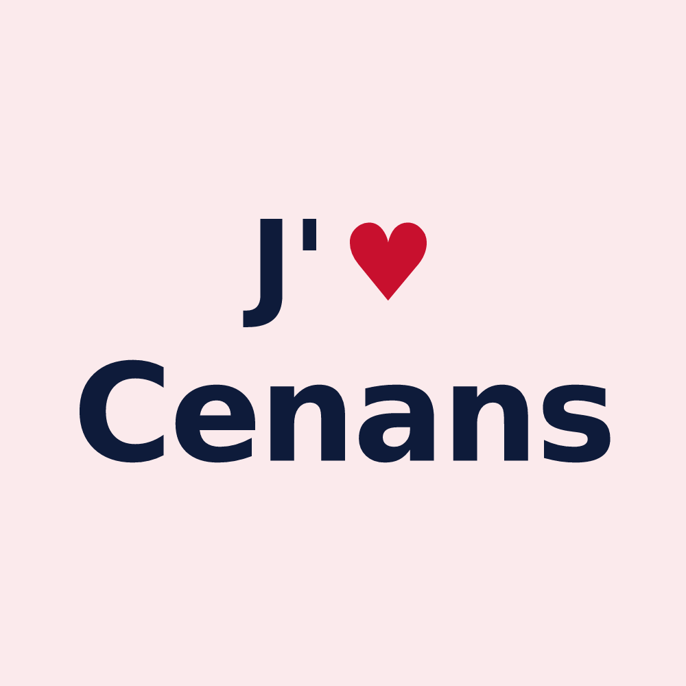 Magnet personnalisé Cenans — design J'aime Cenans