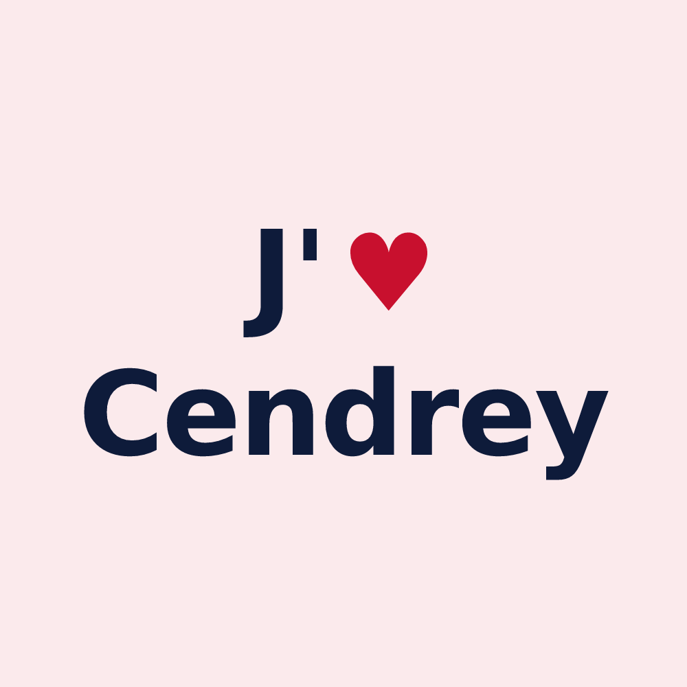 Magnet personnalisé Cendrey — design J'aime Cendrey