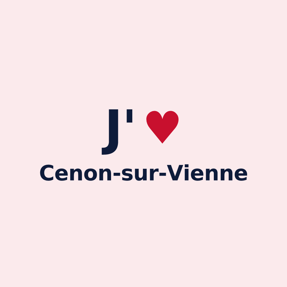 Magnet personnalisé Cenon-sur-Vienne — design J'aime Cenon-sur-Vienne
