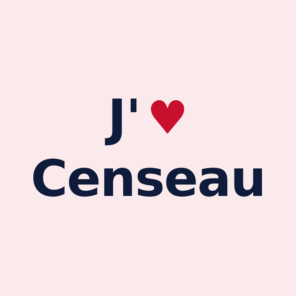 Magnet personnalisé Censeau — design J'aime Censeau