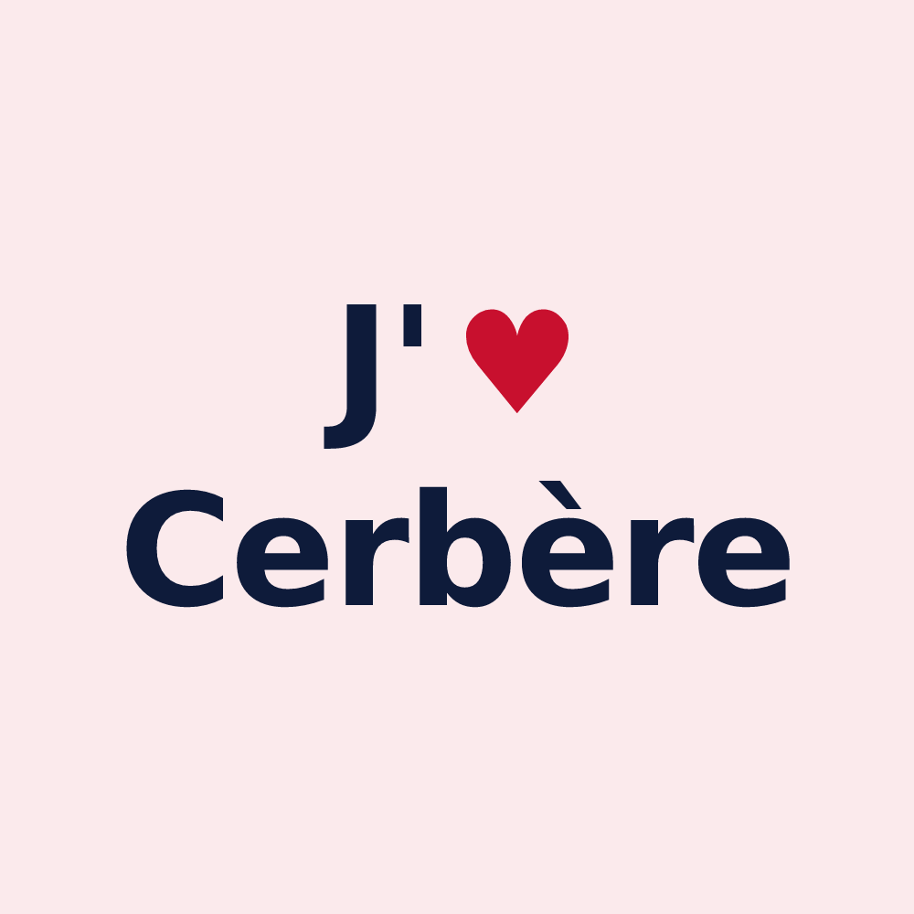 Magnet personnalisé Cerbère — design J'aime Cerbère