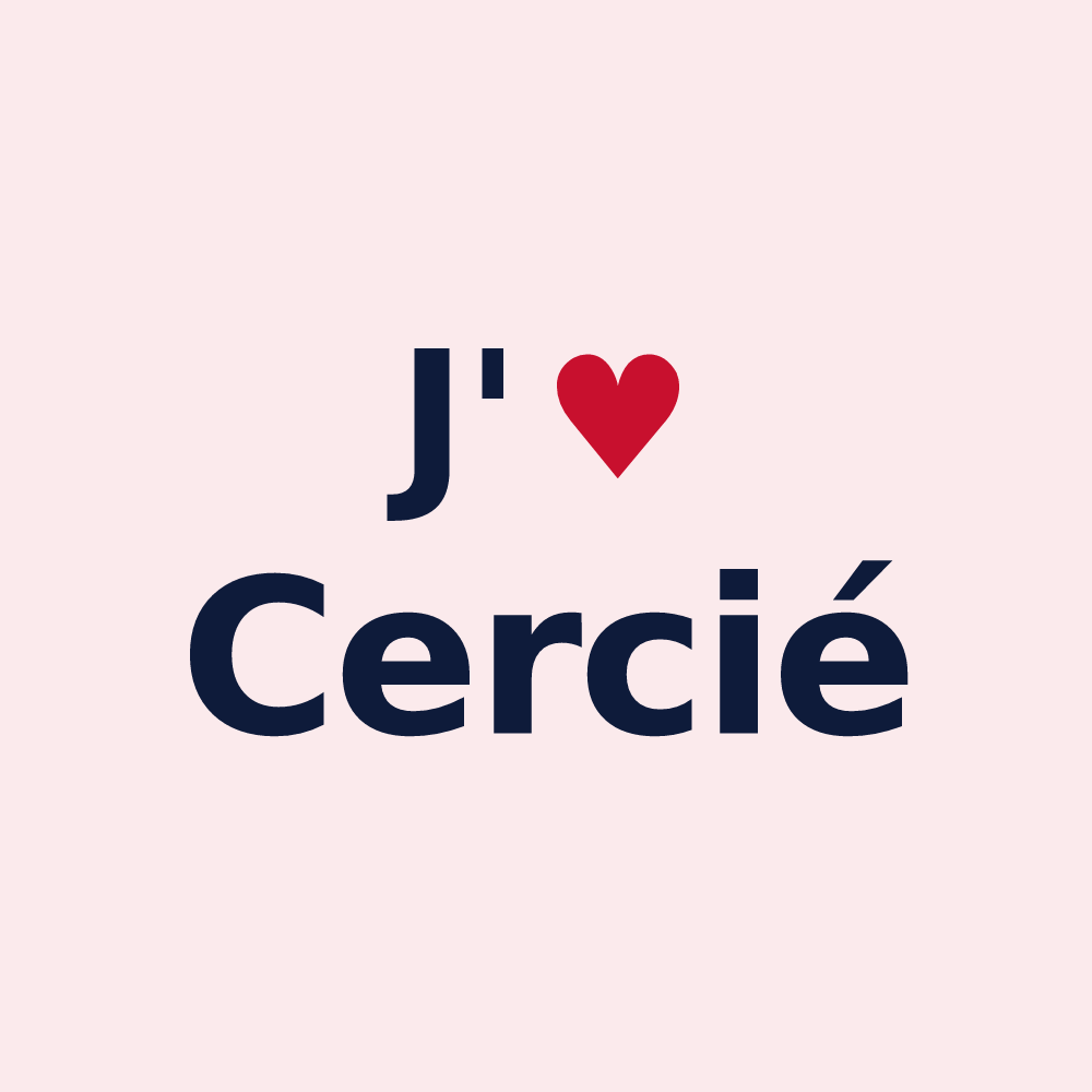 Magnet personnalisé Cercié — design J'aime Cercié