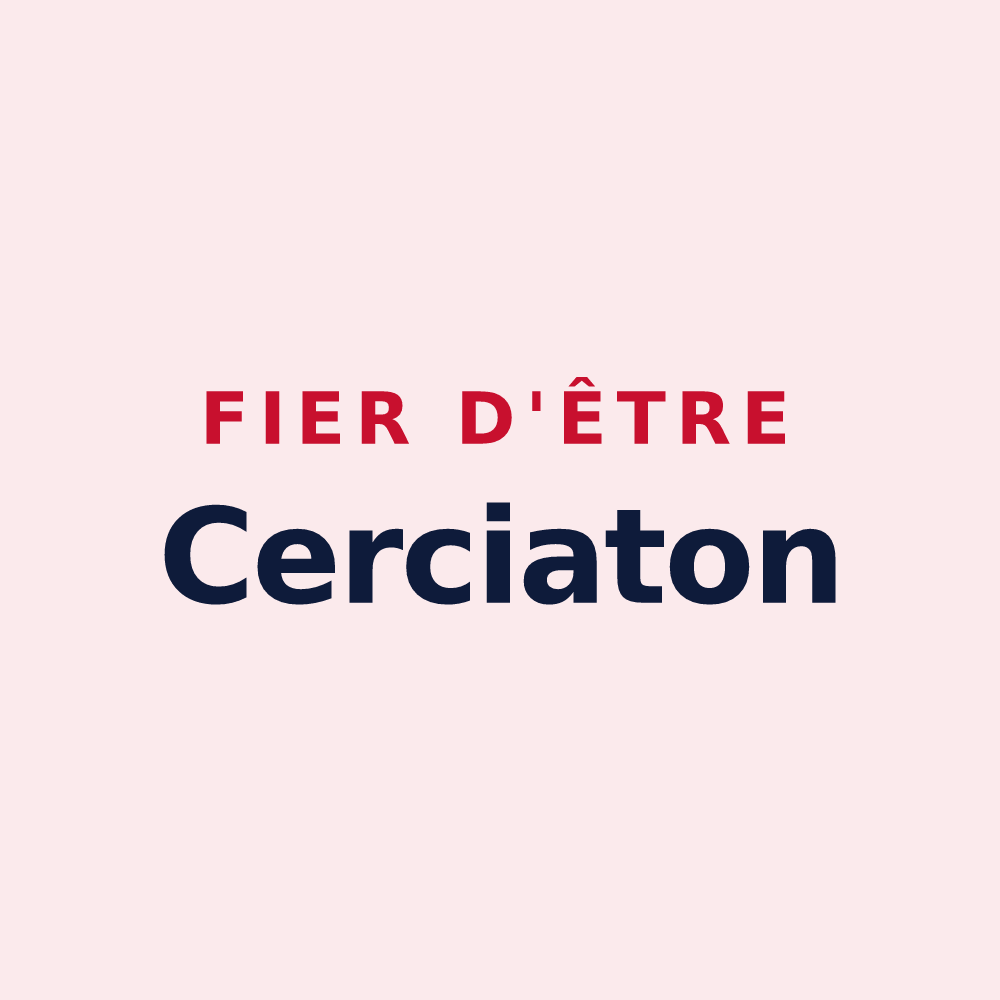 Magnet « Fier d'être Cerciaton » — design pour Cercié
