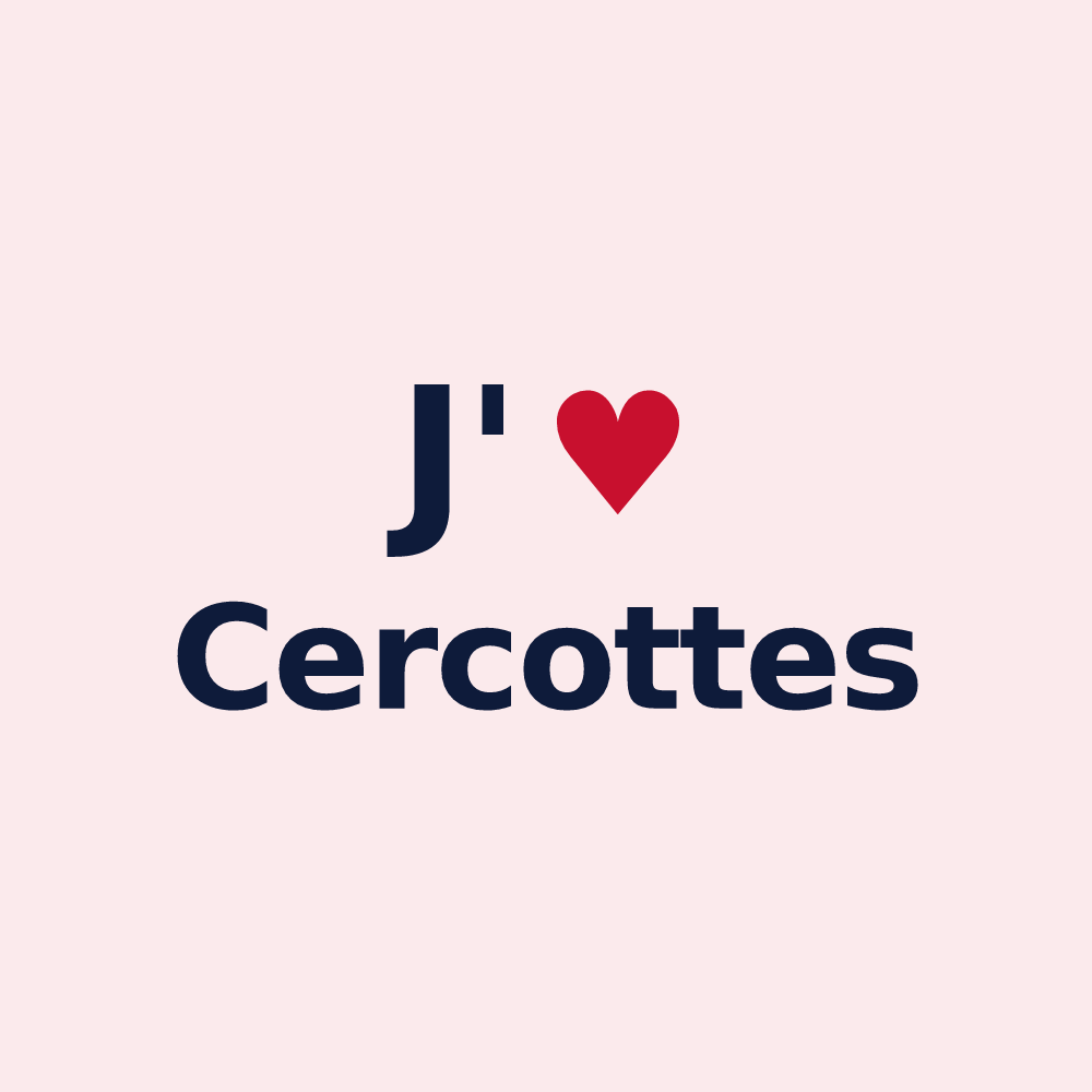 Magnet personnalisé Cercottes — design J'aime Cercottes