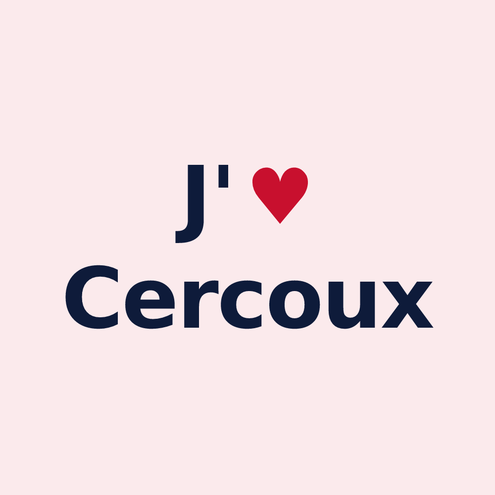 Magnet personnalisé Cercoux — design J'aime Cercoux