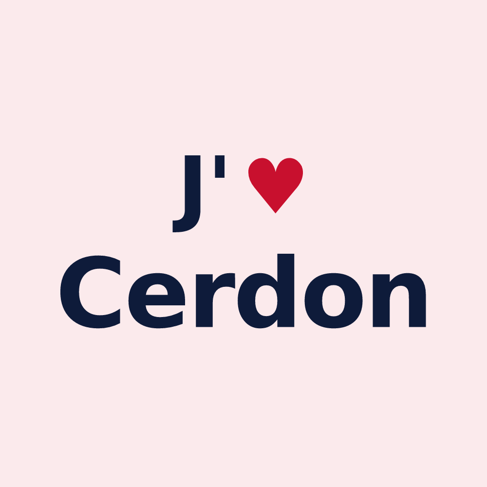 Magnet personnalisé Cerdon — design « J'aime Cerdon » imprimé sur le magnet