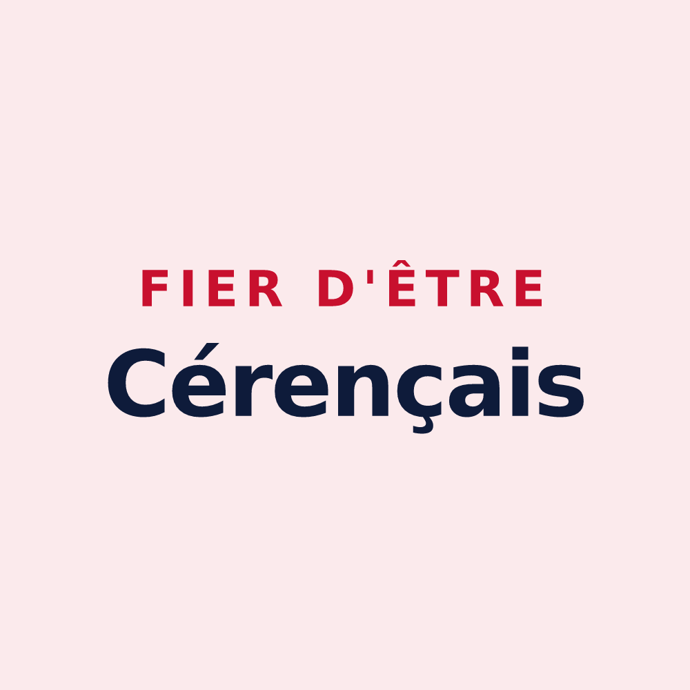 Magnet « Fier d'être Cérençais » — design pour Cérences