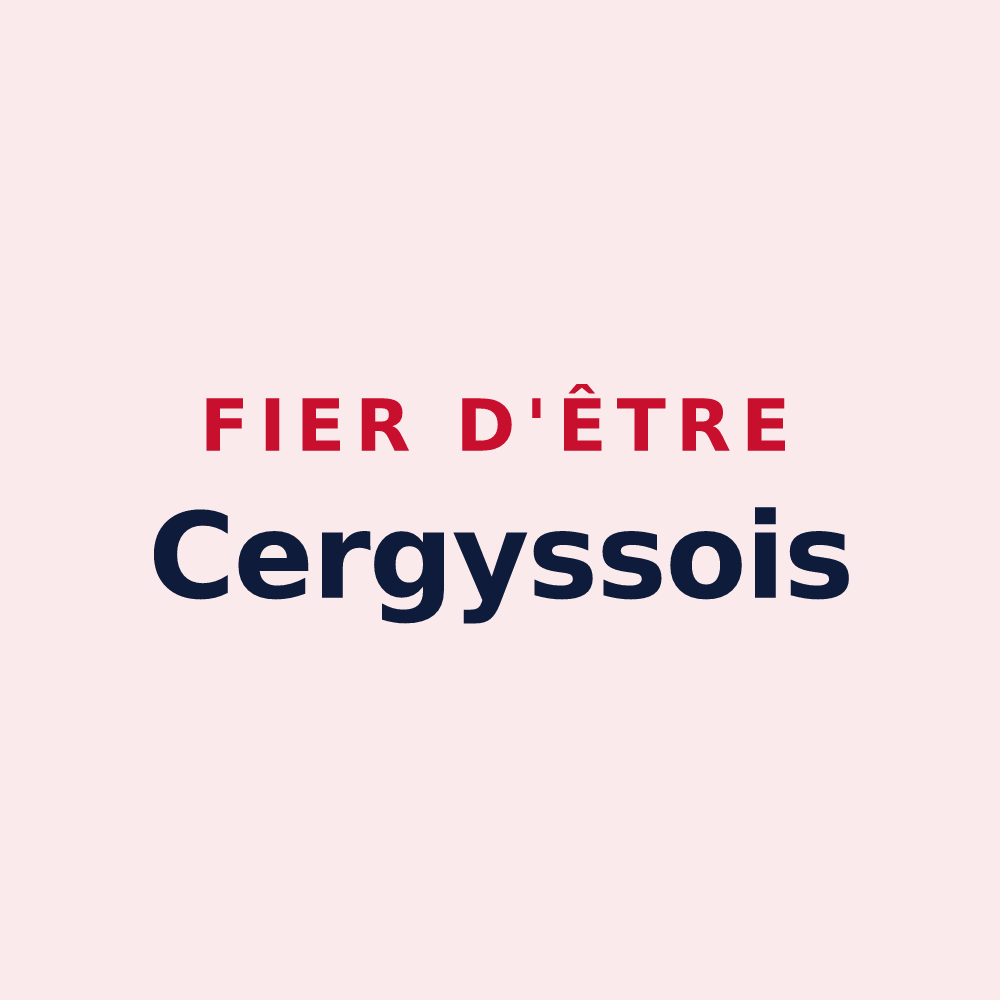 Magnet « Fier d'être Cergyssois » — design pour Cergy