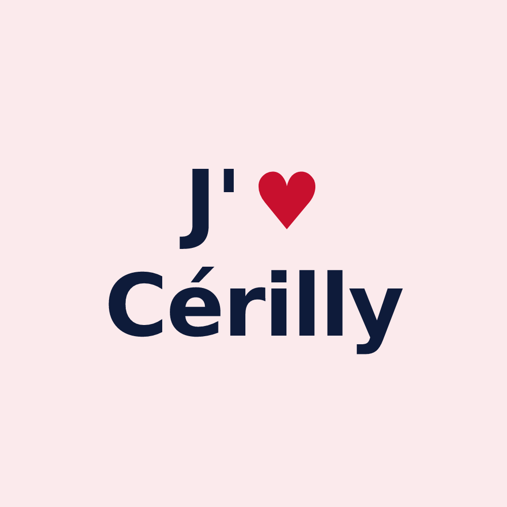 Magnet personnalisé Cérilly — design J'aime Cérilly