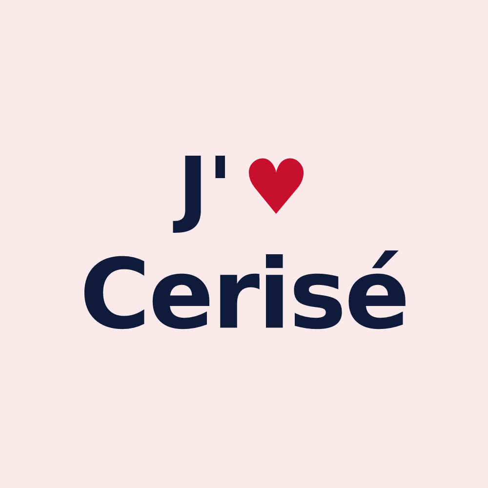 Magnet personnalisé Cerisé — design J'aime Cerisé