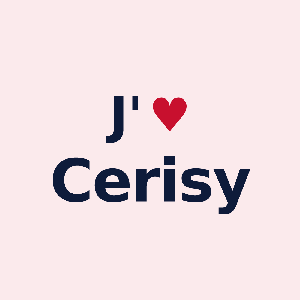 Magnet personnalisé Cerisy — design J'aime Cerisy