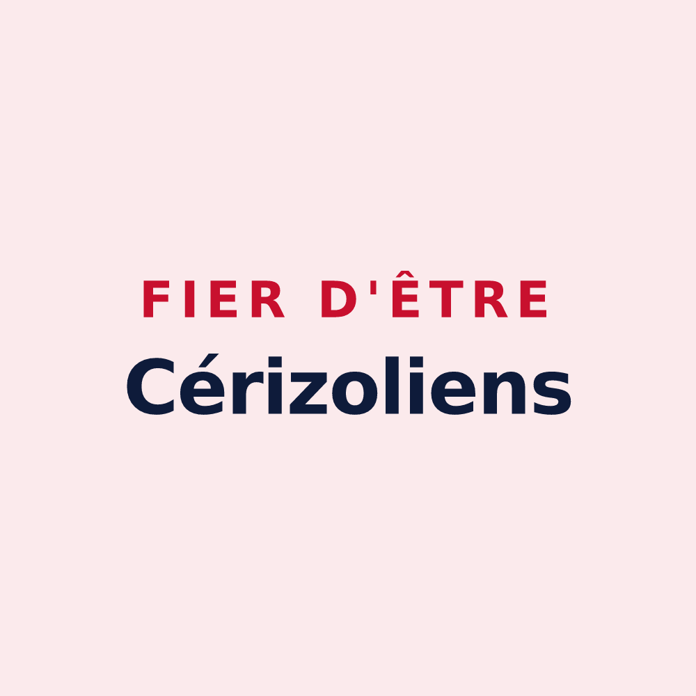 Magnet « Fier d'être Cérizoliens » — design pour Cérizols
