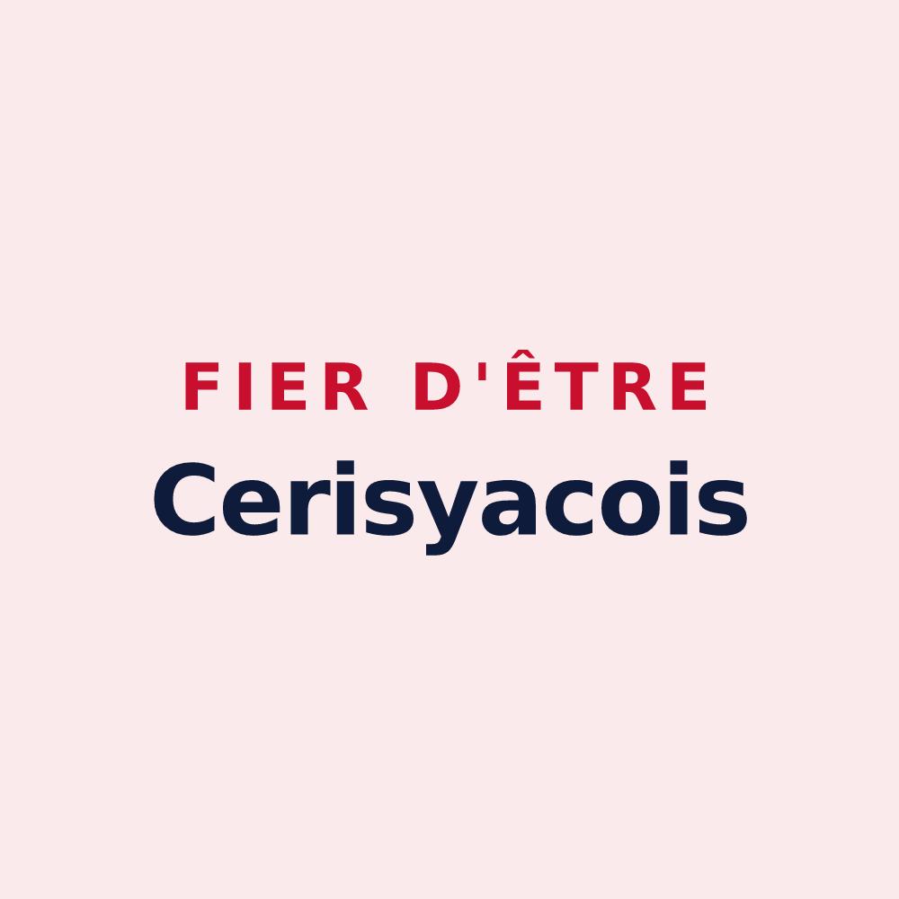 Magnet « Fier d'être Cerisyacois » — design pour Cerizy