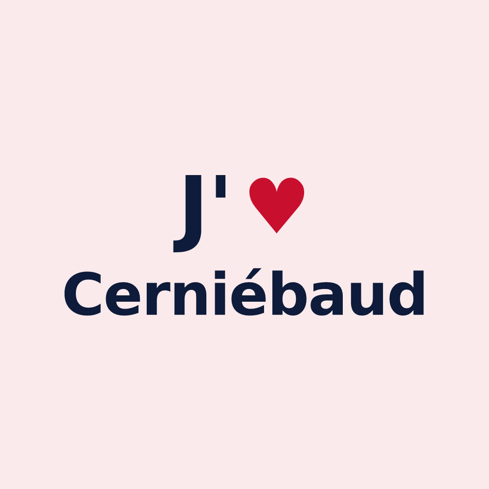 Magnet personnalisé Cerniébaud — design J'aime Cerniébaud