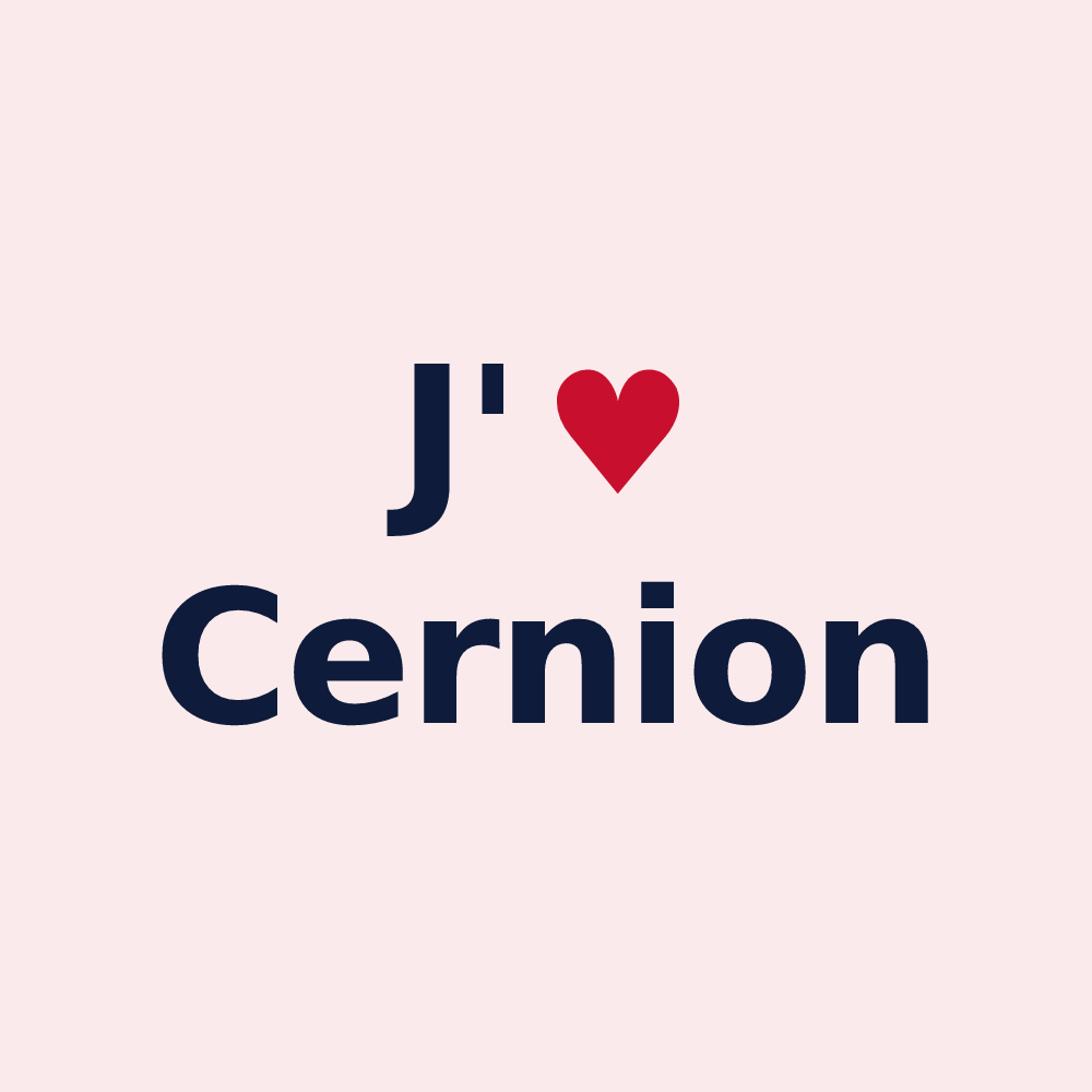 Magnet personnalisé Cernion — design J'aime Cernion
