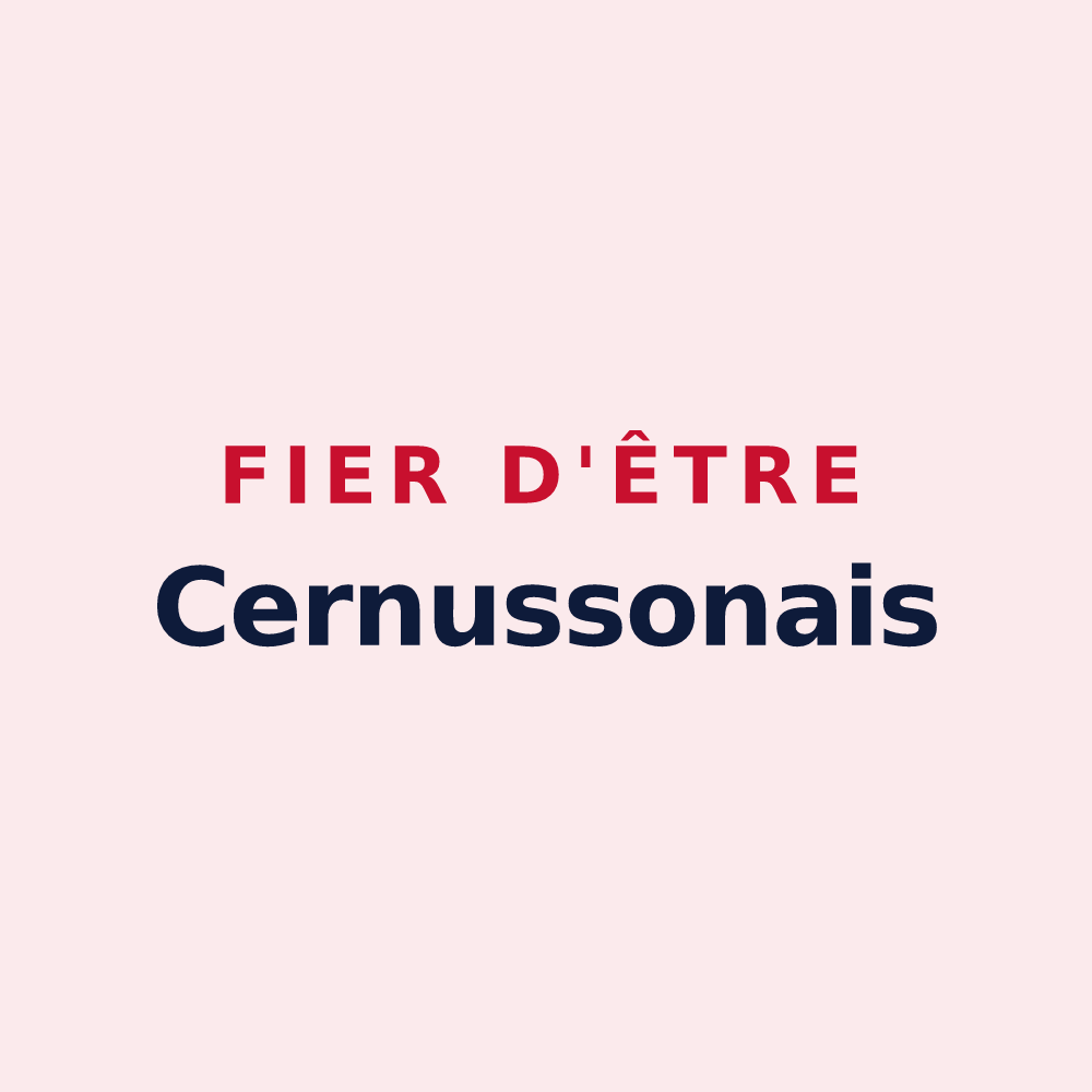 Magnet « Fier d'être Cernussonais » — design pour Cernusson