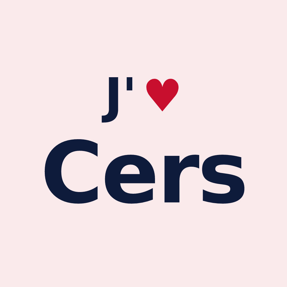 Magnet personnalisé Cers — design J'aime Cers