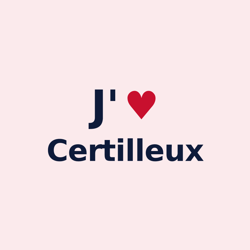 Magnet personnalisé Certilleux — design J'aime Certilleux