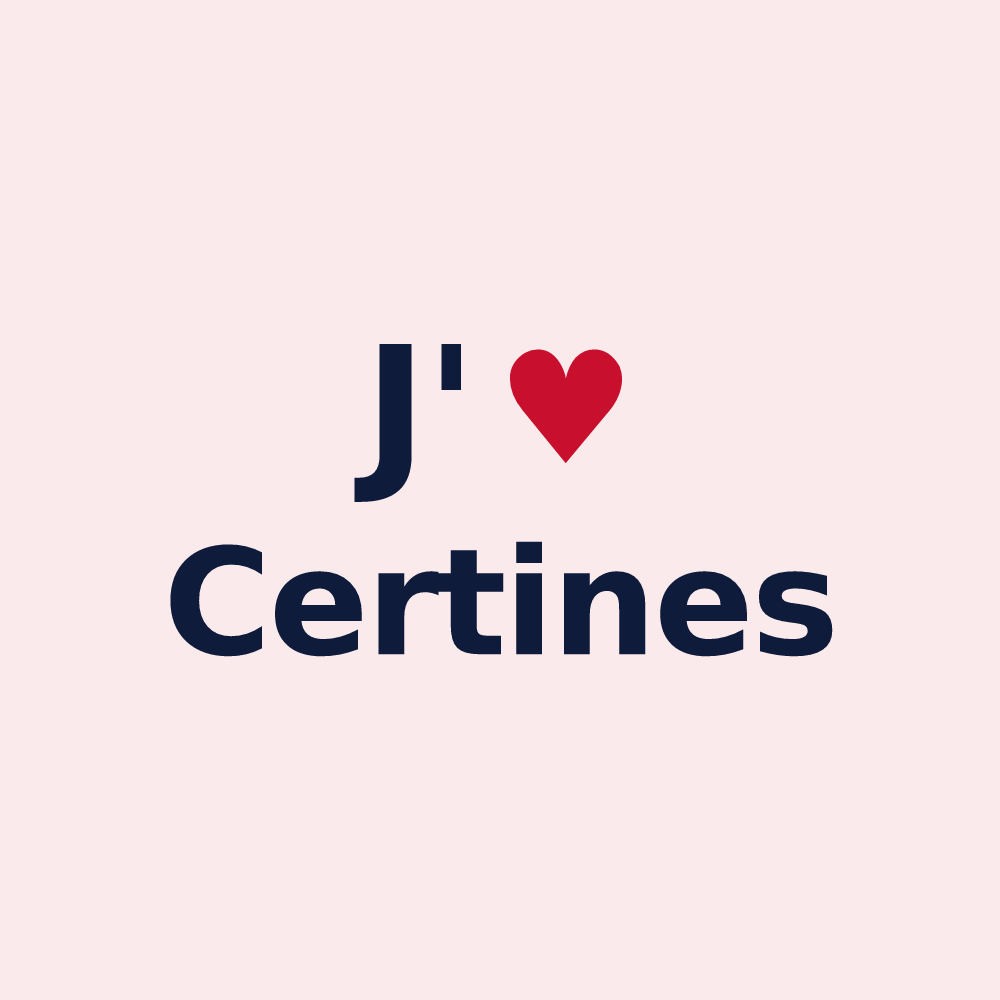 Magnet personnalisé Certines — design « J'aime Certines » imprimé sur le magnet