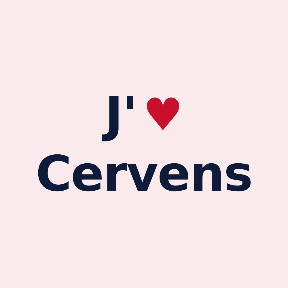 Magnet personnalisé Cervens — design J'aime Cervens