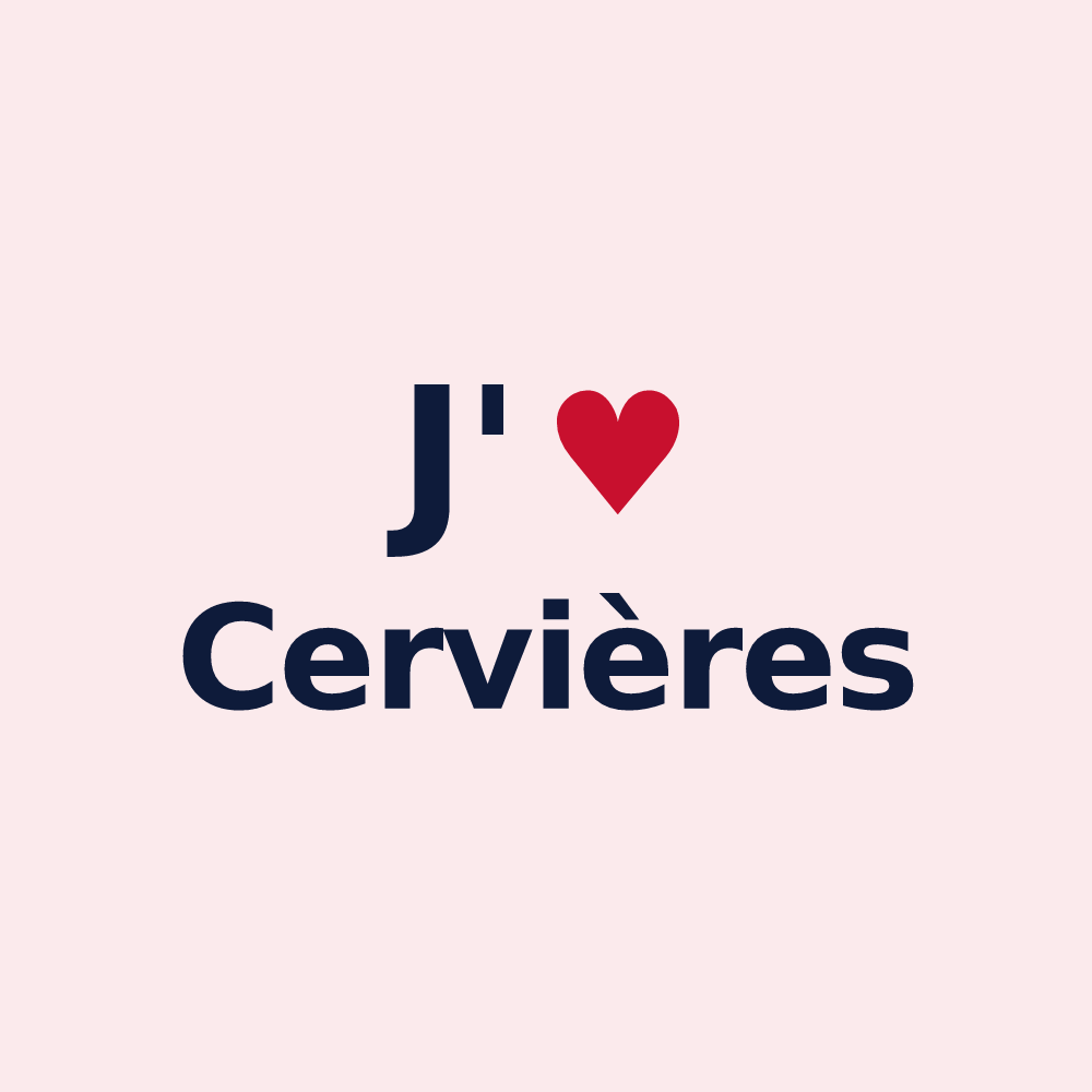 Magnet personnalisé Cervières — design J'aime Cervières