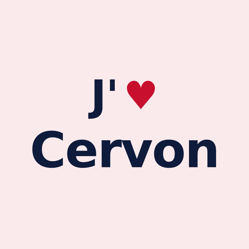 Magnet personnalisé Cervon — design J'aime Cervon