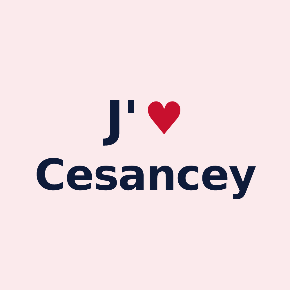 Magnet personnalisé Cesancey — design J'aime Cesancey