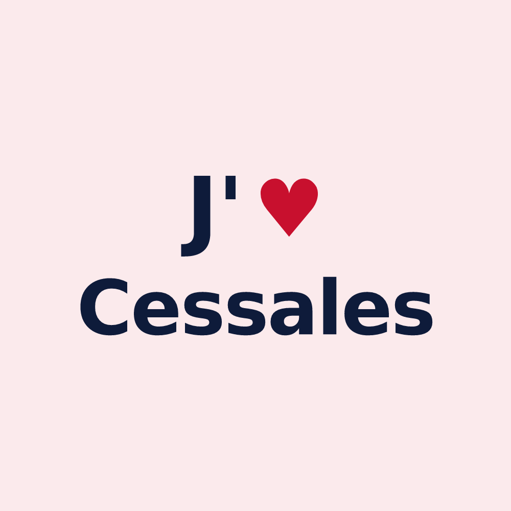 Magnet personnalisé Cessales — design J'aime Cessales