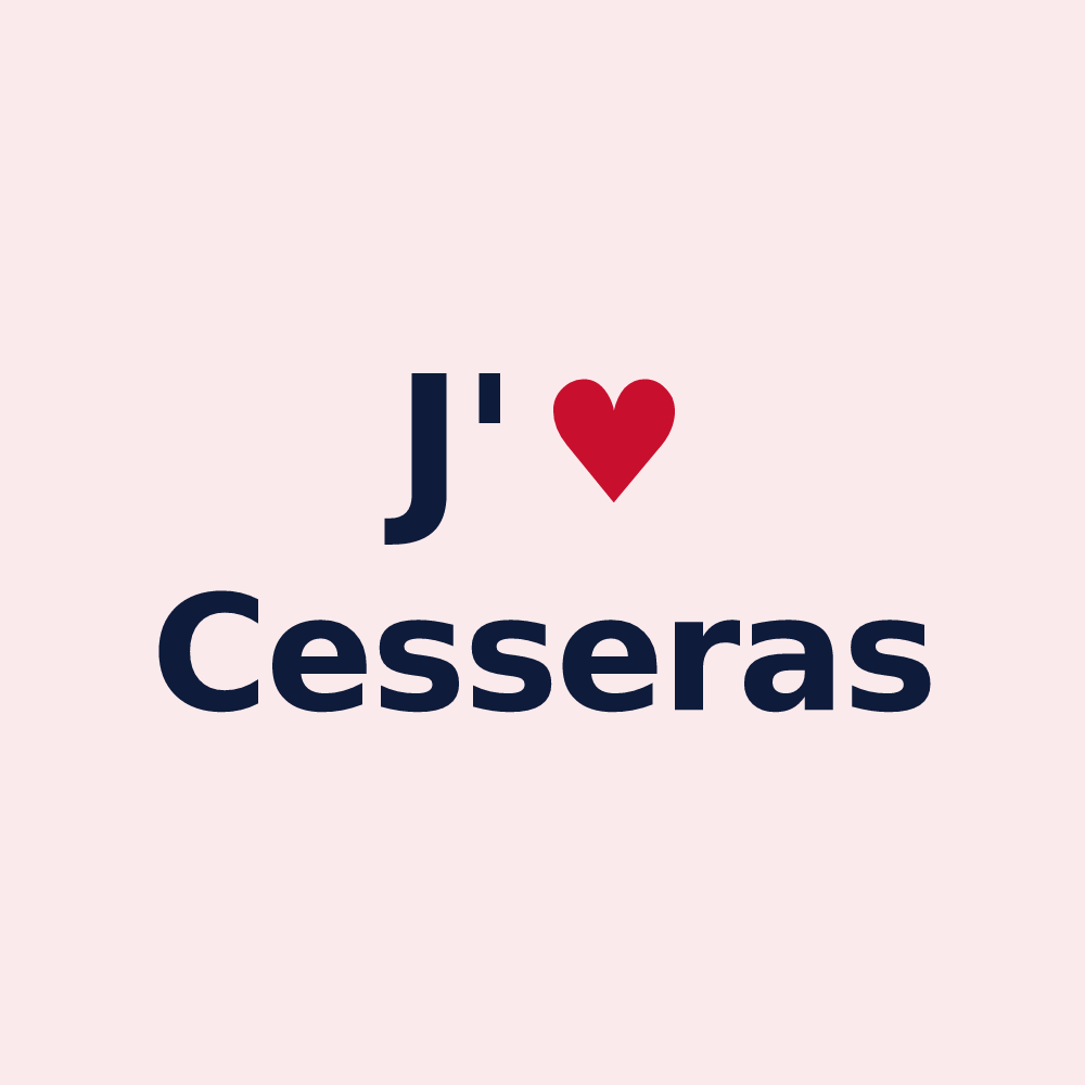 Magnet personnalisé Cesseras — design J'aime Cesseras
