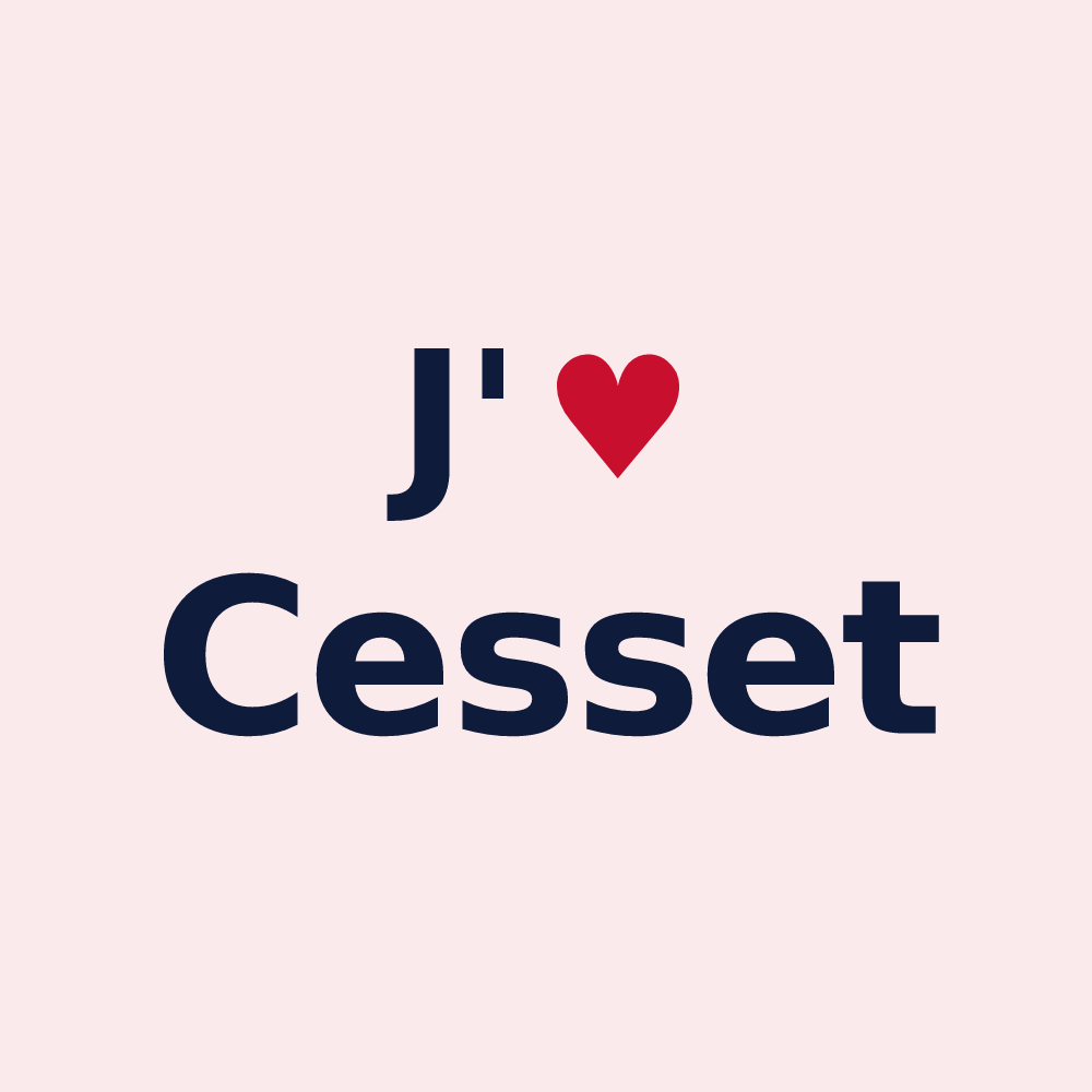 Magnet personnalisé Cesset — design J'aime Cesset