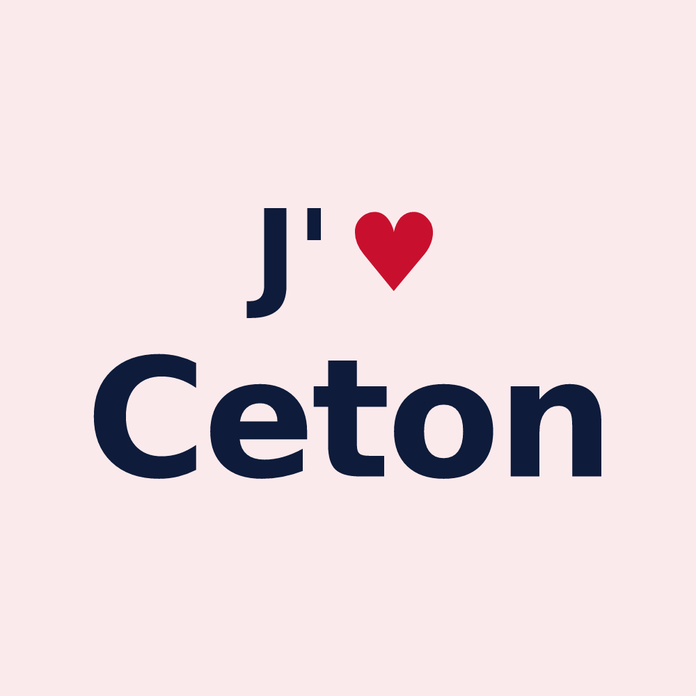 Magnet personnalisé Ceton — design J'aime Ceton