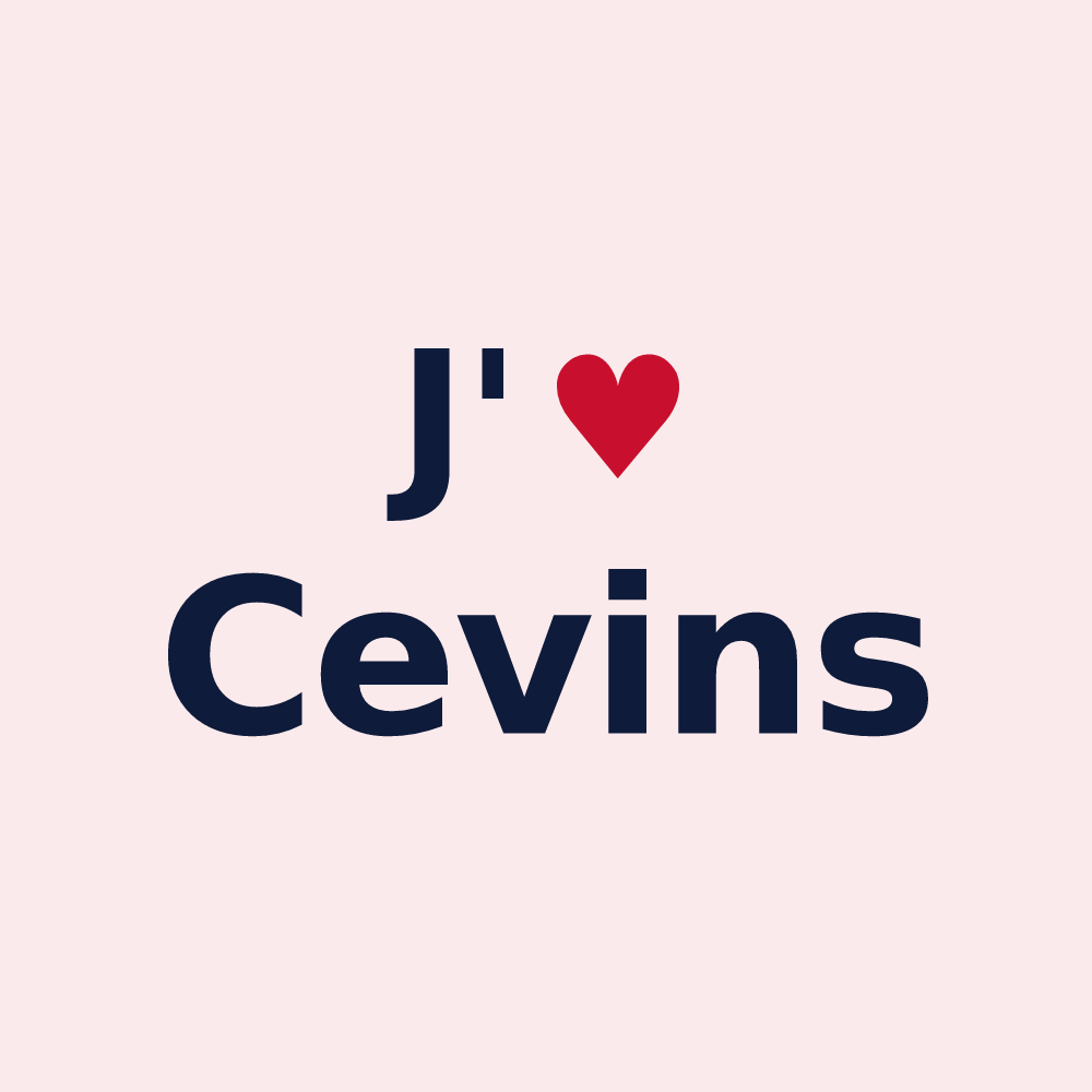 Magnet personnalisé Cevins — design J'aime Cevins
