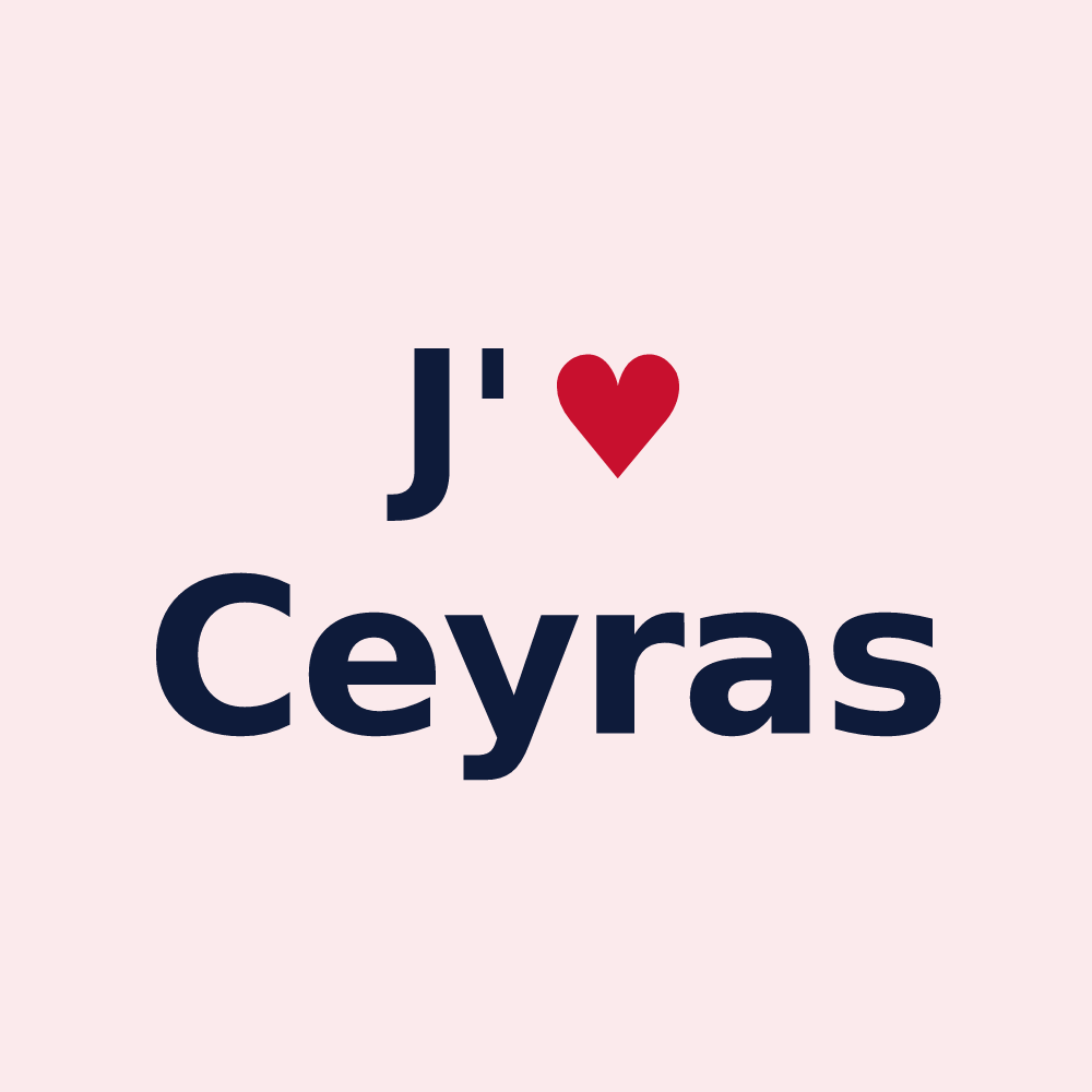 Magnet personnalisé Ceyras — design J'aime Ceyras