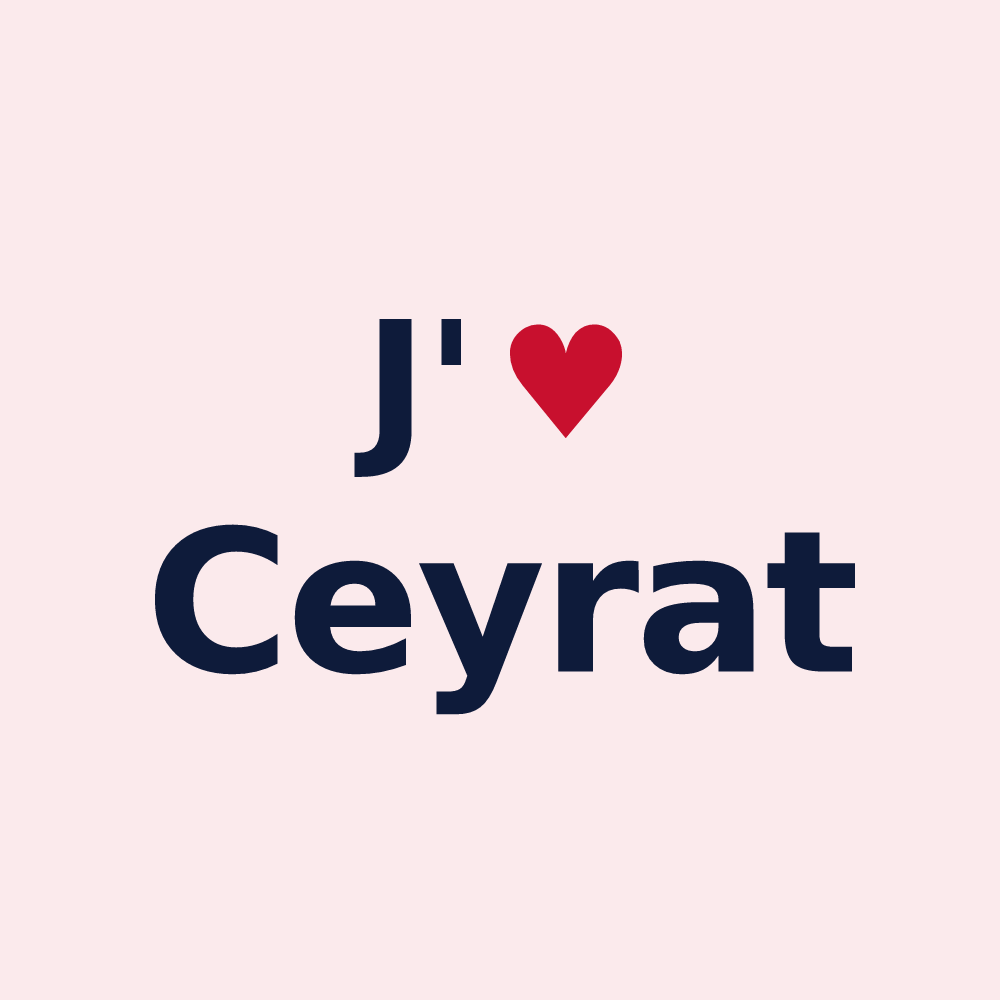Magnet personnalisé Ceyrat — design J'aime Ceyrat