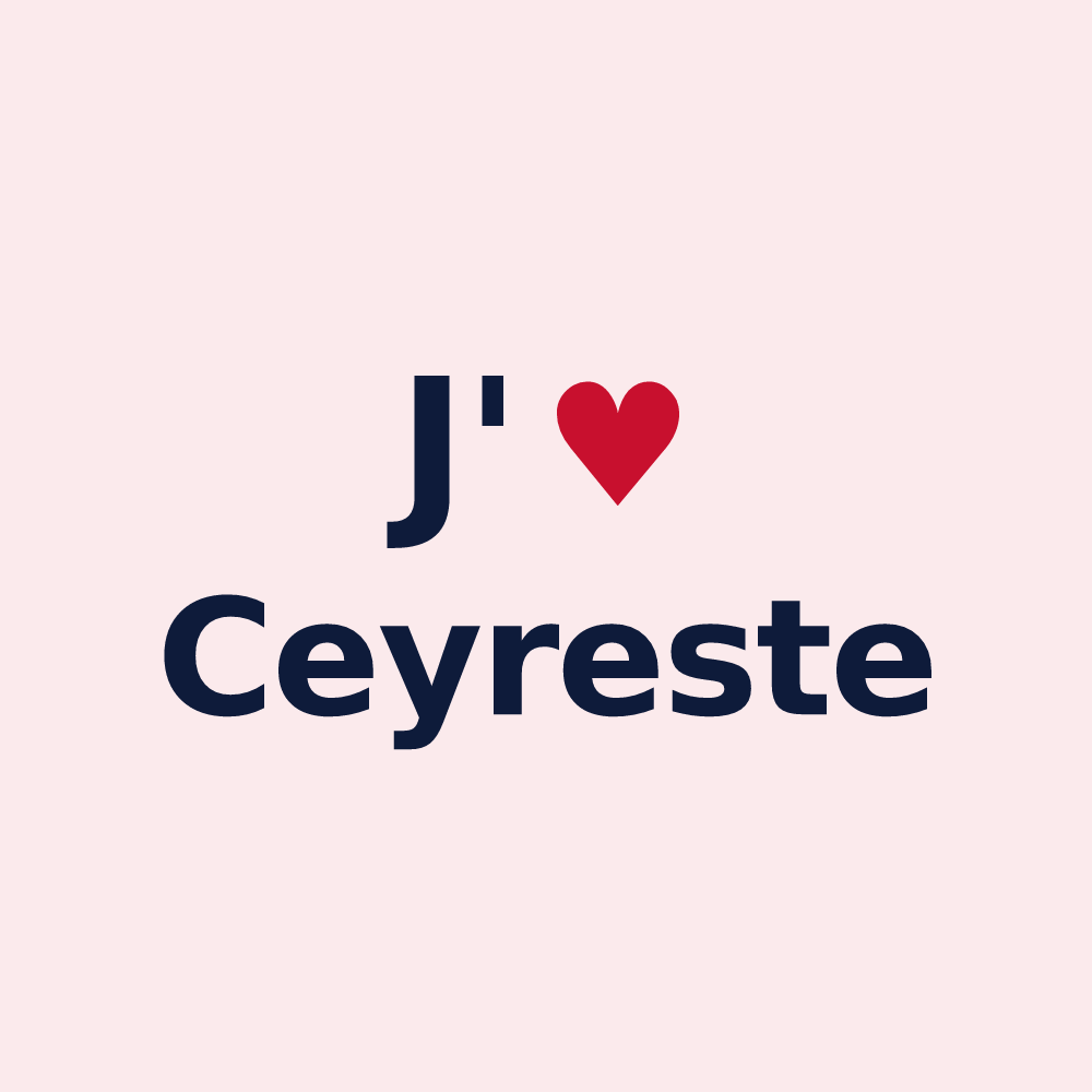 Magnet personnalisé Ceyreste — design J'aime Ceyreste