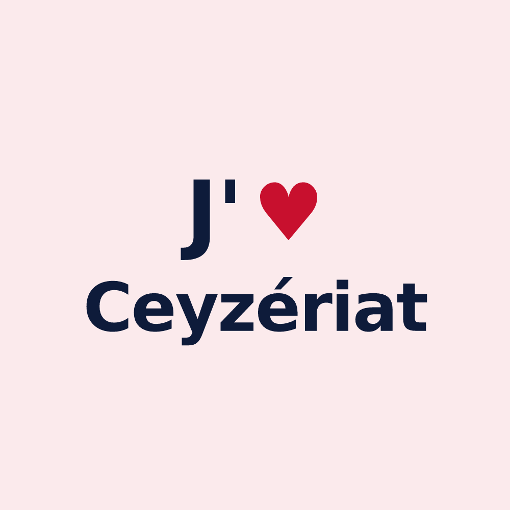 Magnet personnalisé Ceyzériat — design J'aime Ceyzériat