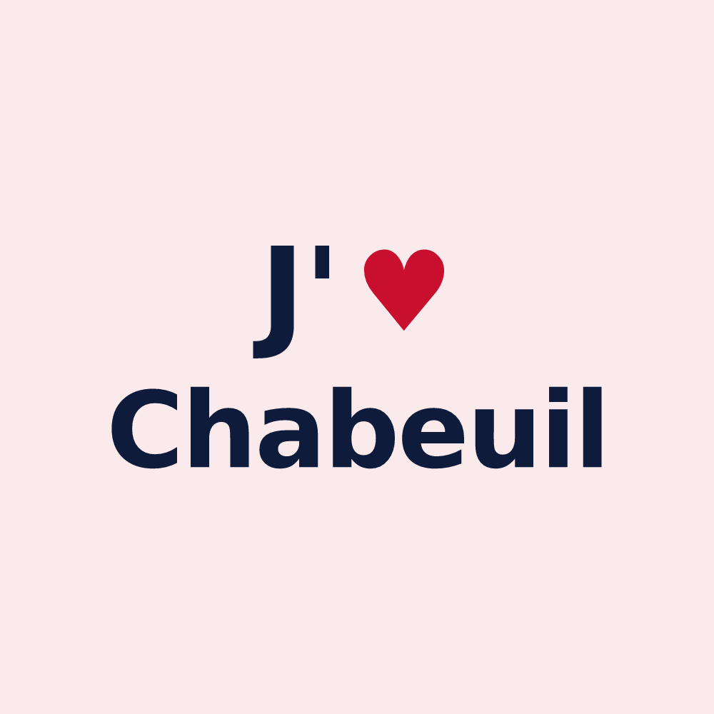 Magnet personnalisé Chabeuil — design J'aime Chabeuil