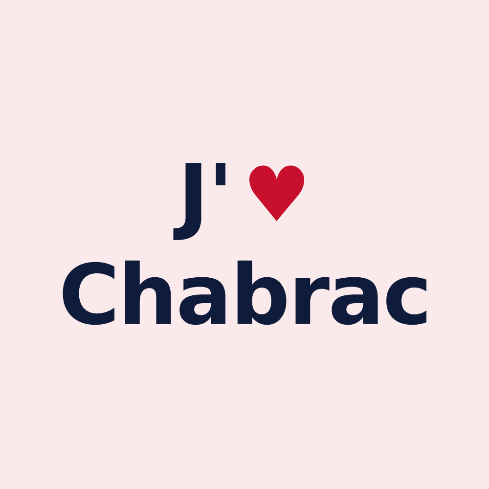 Magnet personnalisé Chabrac — design J'aime Chabrac