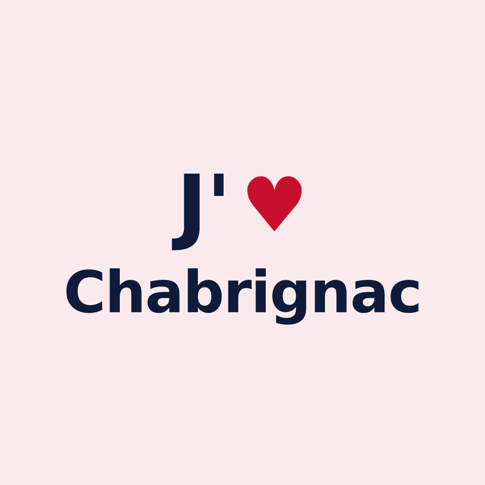 Magnet personnalisé Chabrignac — design J'aime Chabrignac