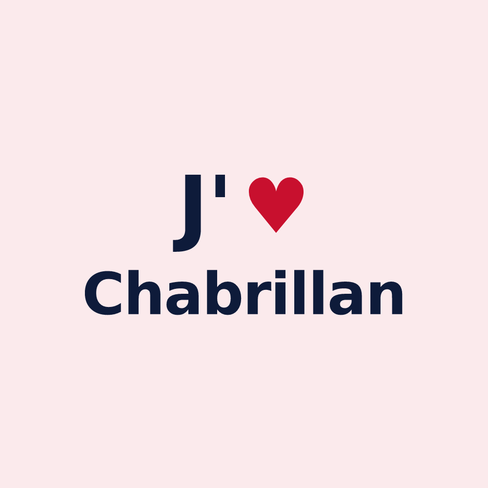 Magnet personnalisé Chabrillan — design J'aime Chabrillan