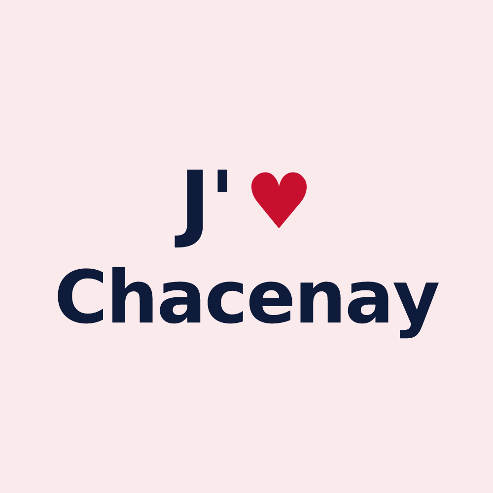 Magnet personnalisé Chacenay — design J'aime Chacenay